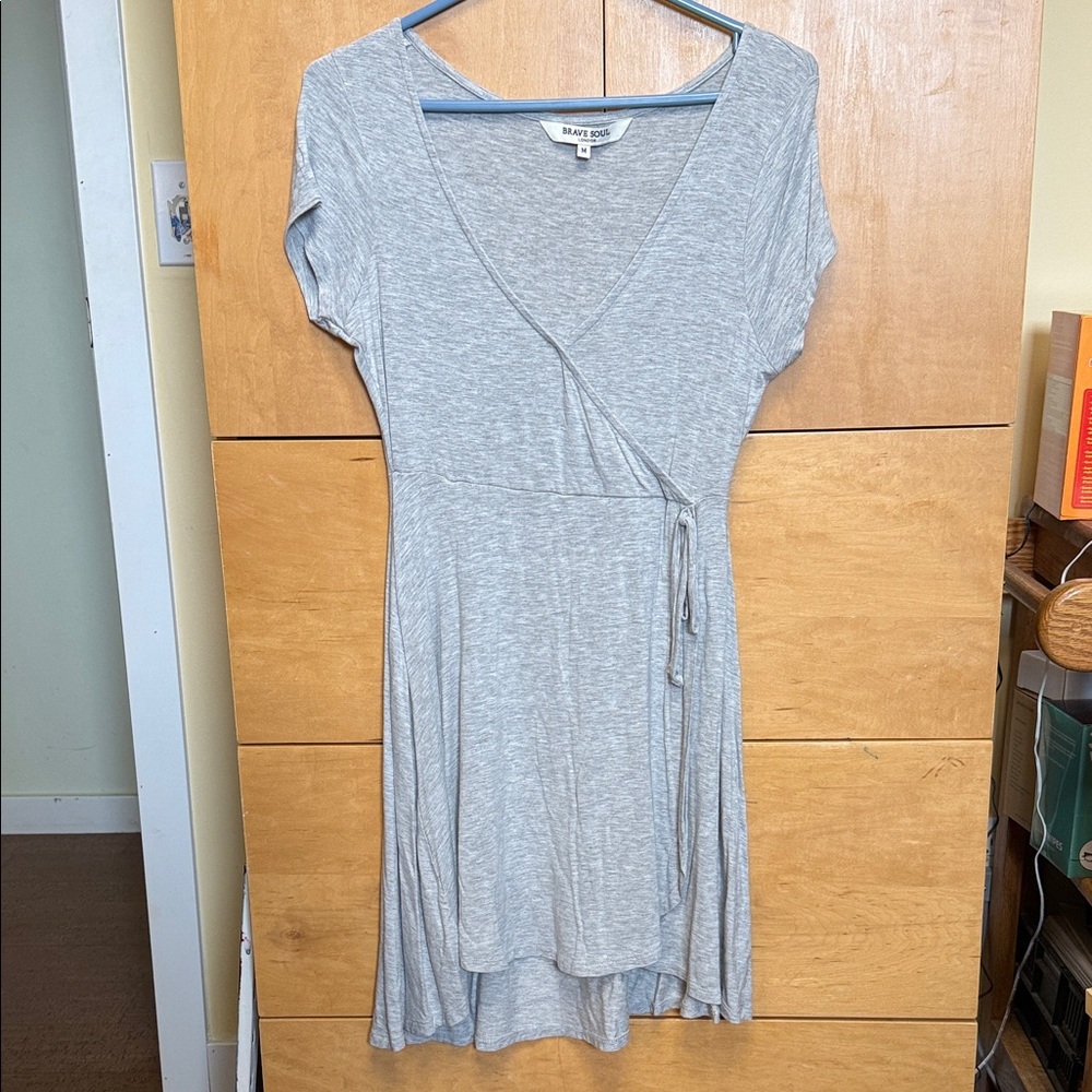 Brave Soul Light Gray High Low Dress